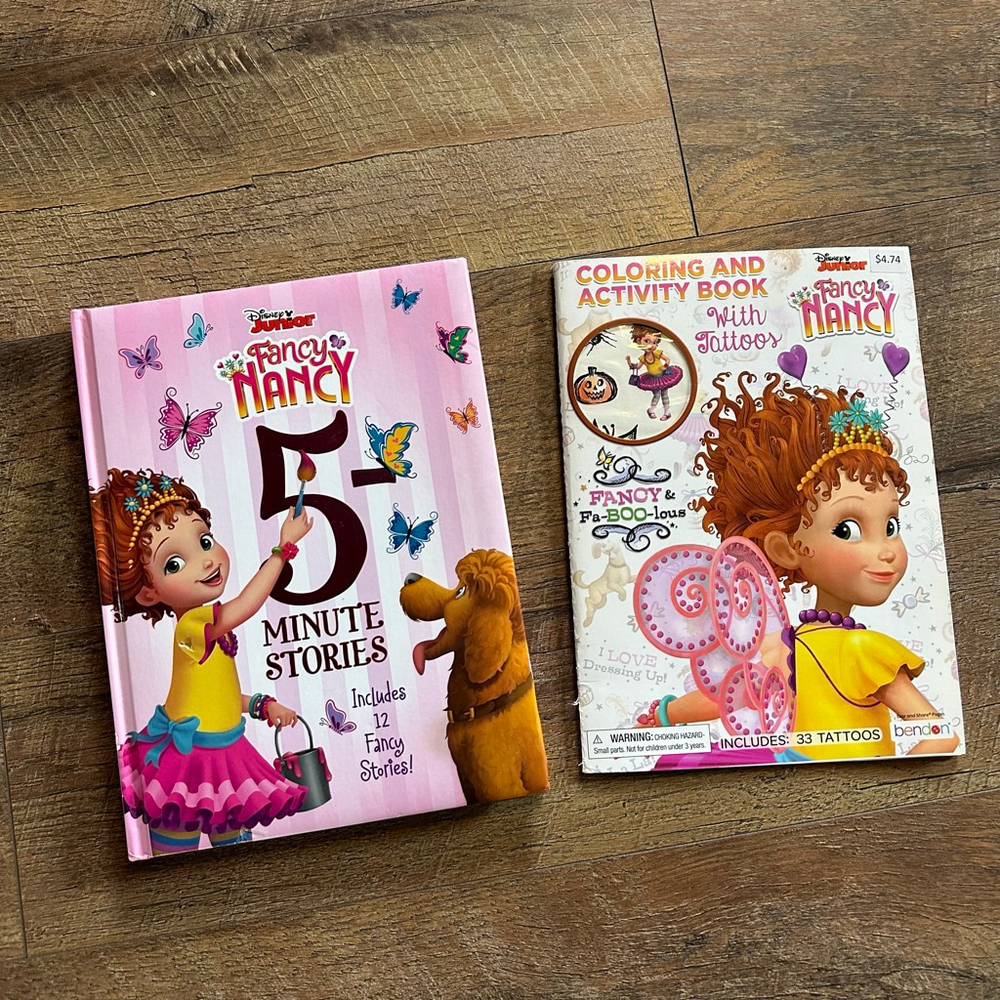 Disney Retired Junior Fancy Nancy 5 Minute Stories & Activity Book set Easter